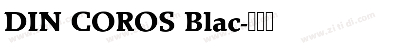 DIN COROS Blac字体转换